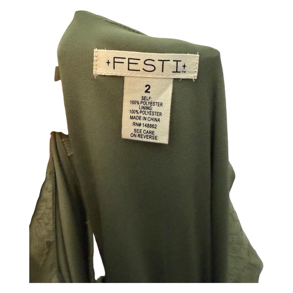 Torrid Olive High Low Dress FESTI sz 2 - Picture 8 of 9